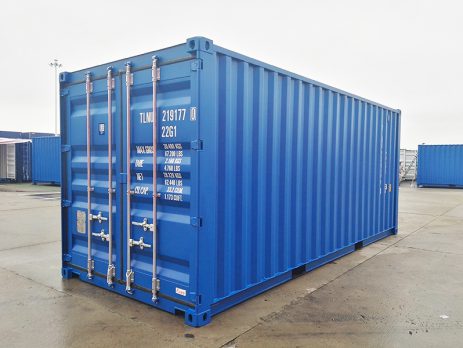 One-trip shipping container in like-new condition