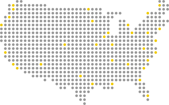 Map of 4SaleContainers service area across the United States