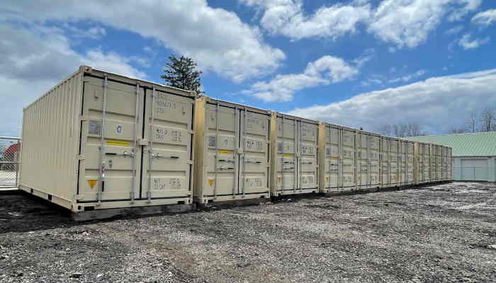 Shipping container self-storage facility